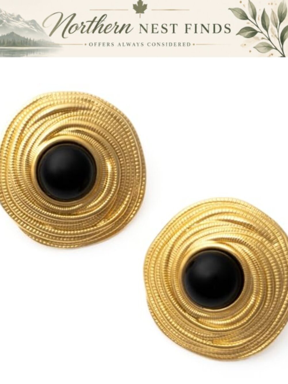 Chunky 18K Gold Plated Stainless Steel Earrings Hypoallergenic Statement